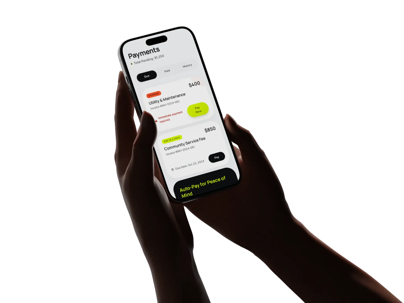 Smart Community Platform payments interface