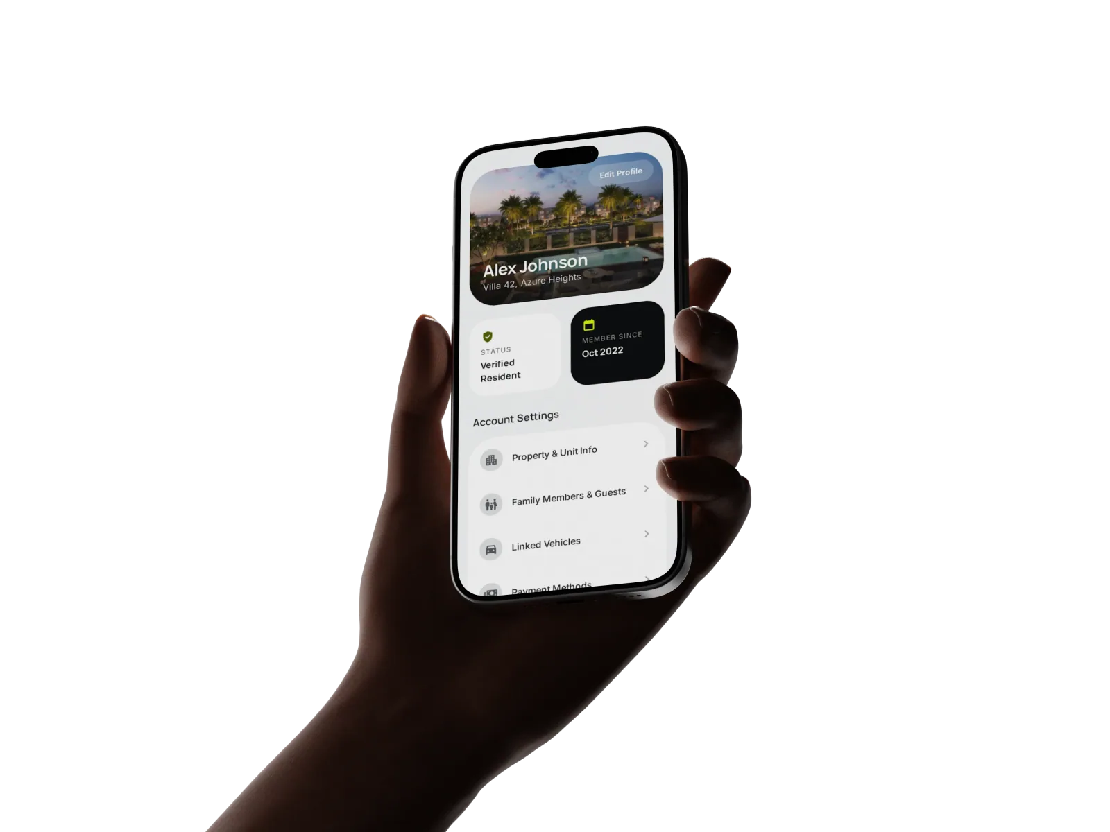 Smart Community Platform resident profile